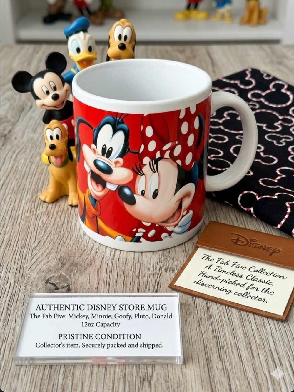 Disney Fab Five Mickey,Minnie,Goofy,Pluto,Donald Duck mug 12oz